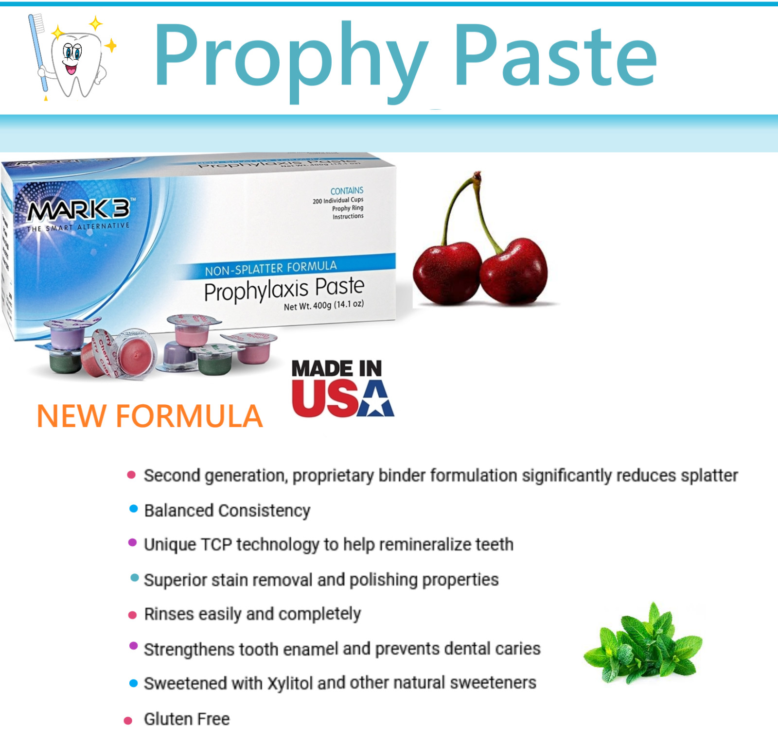Prophy Paste Dental Prophylaxis Coarse Medium Fine Extra X-Coars up to 400 cup