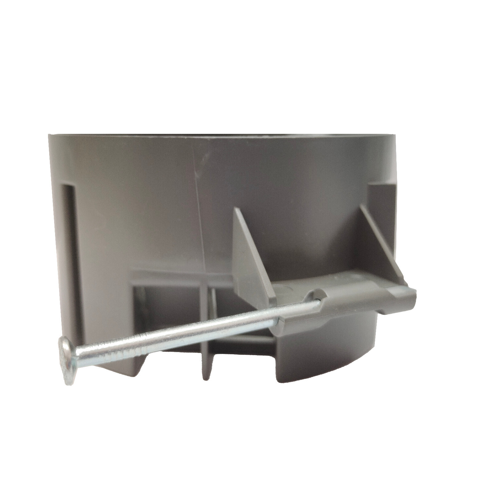 5-Pack 4″ Round Ceiling Box with Grounding 20 Cu In, ETL Certified, Plastic Gray