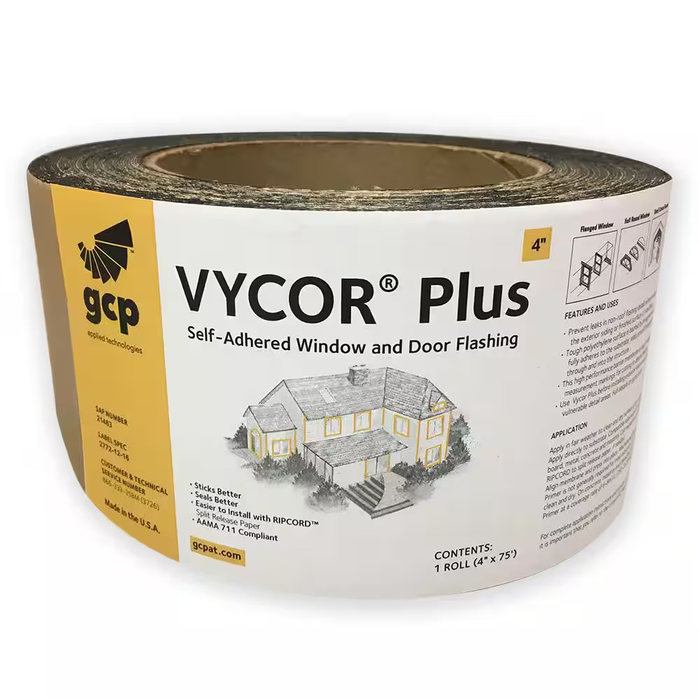 Vycor plus 4 In. X 75 Ft. Roll Fully-Adhered Flashing Tape (25 Sq. Ft.)