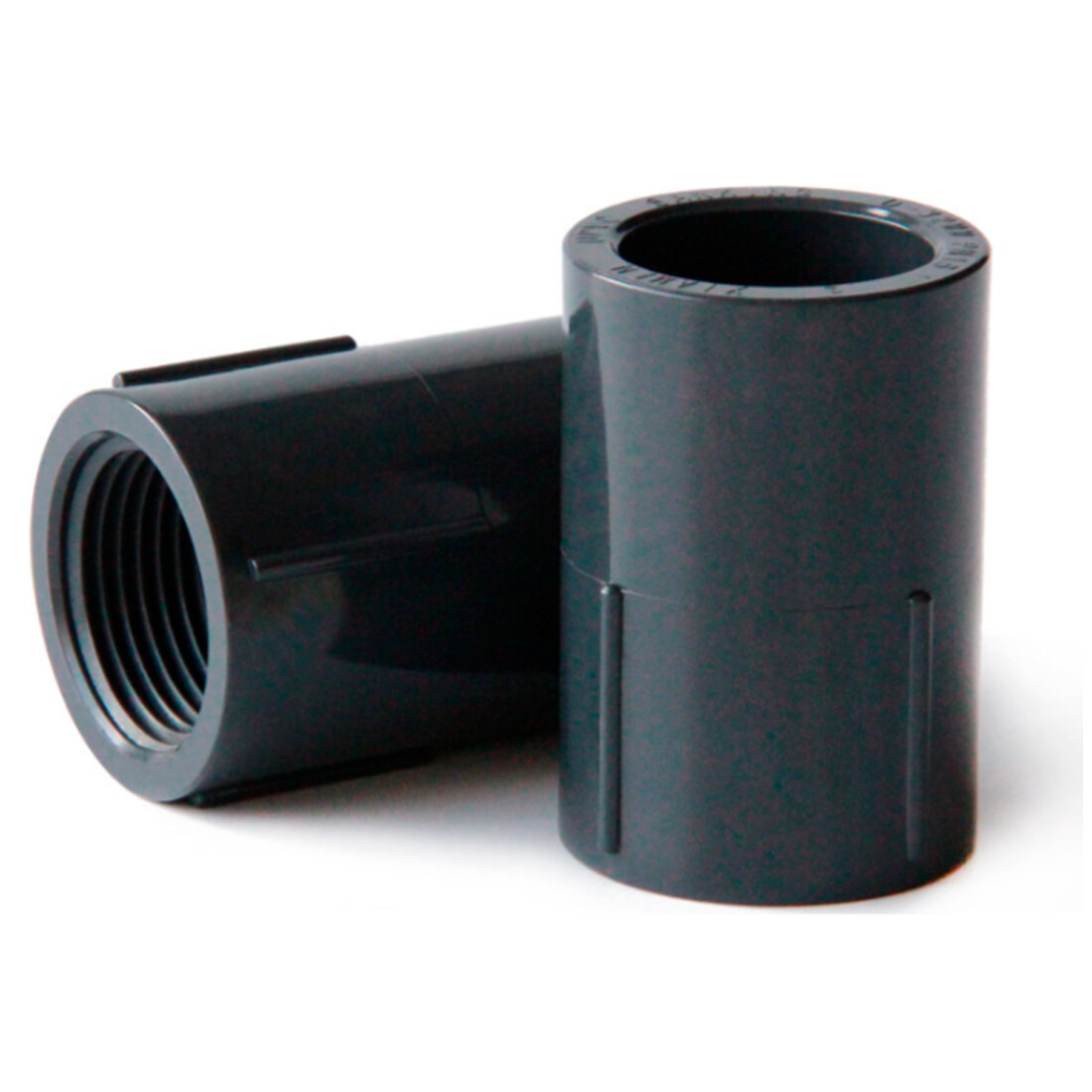 PVC Nipple Bsp Female Threaded Pressure Fittings Pipe Fitting ID 20mm~63mm Grey