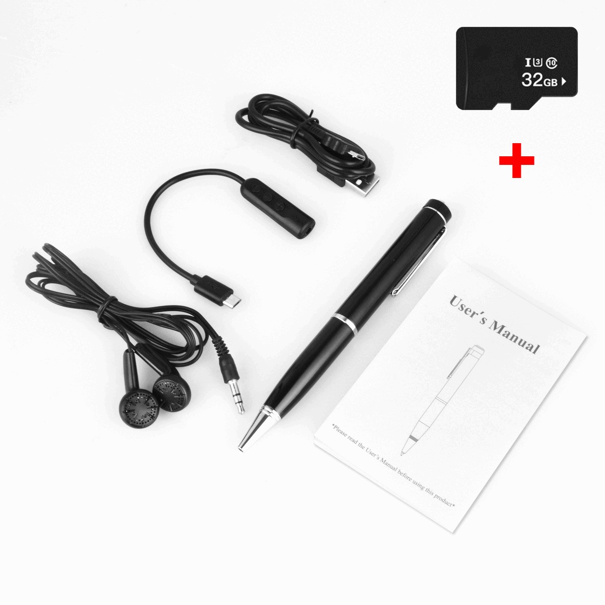 Digital Voice Activated Recorder Mini Audio Recording Pen Player Device 32GB -US