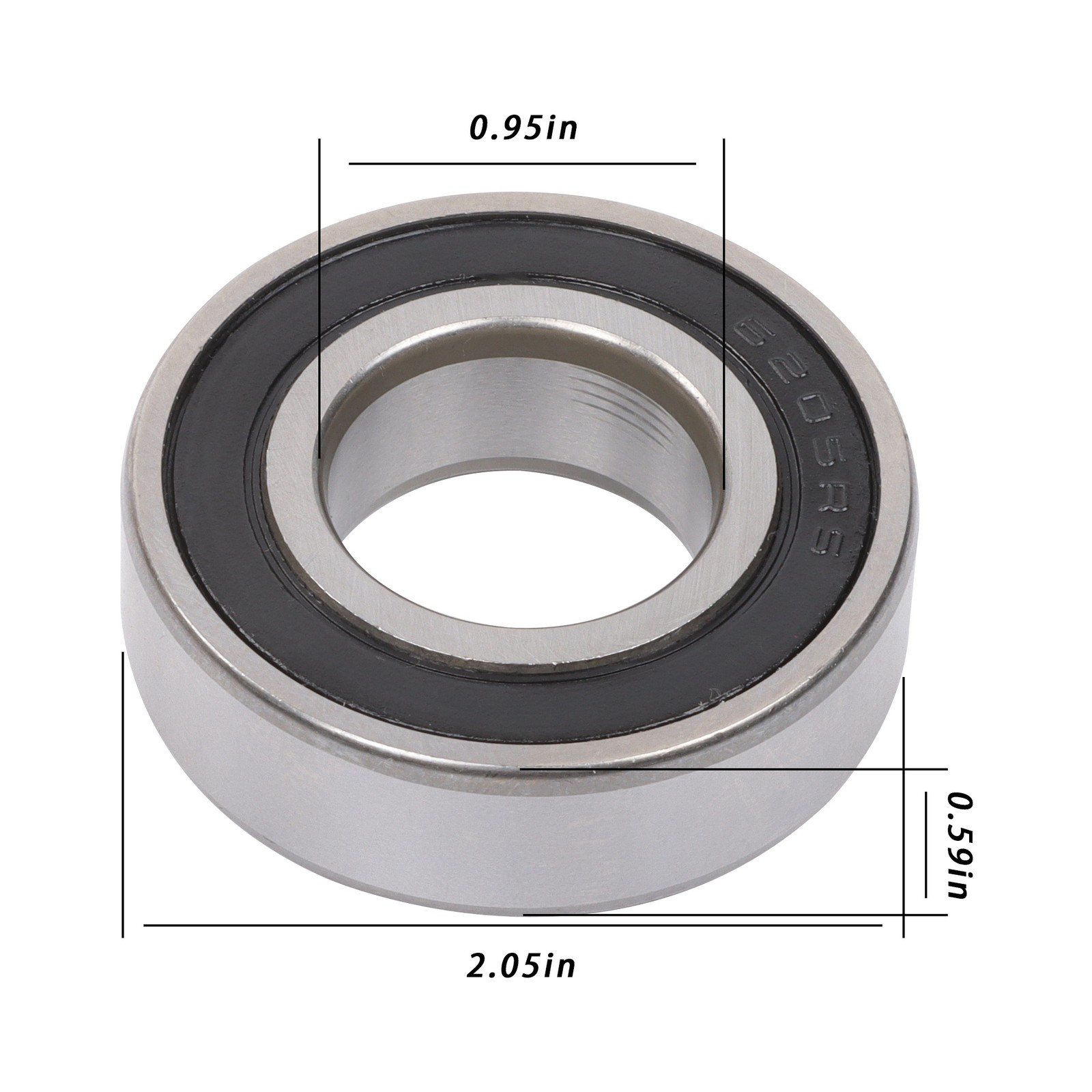 20 Pcs 6205 2RS Bearings 25x52x15mm Double Rubber Seal Deep Groove