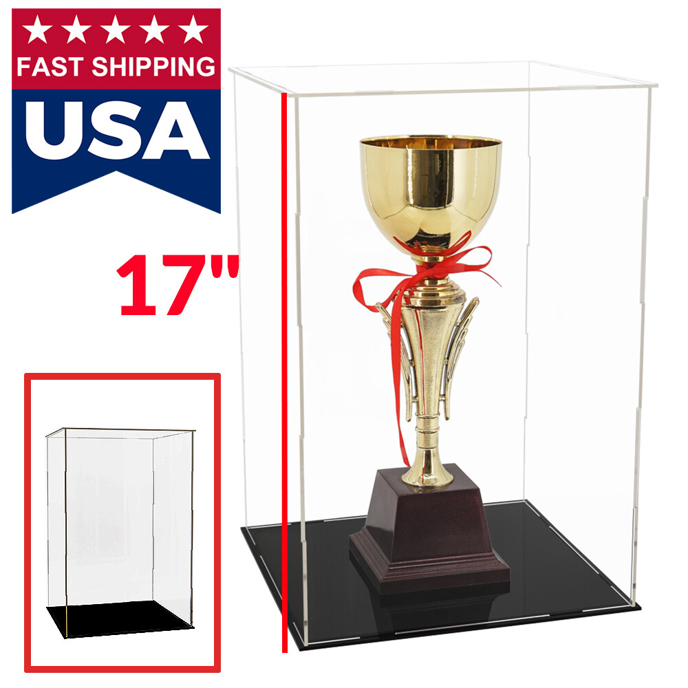 Acrylic Display Case Large Box 17” Tall Figure Dolls Collectibles High Trophy
