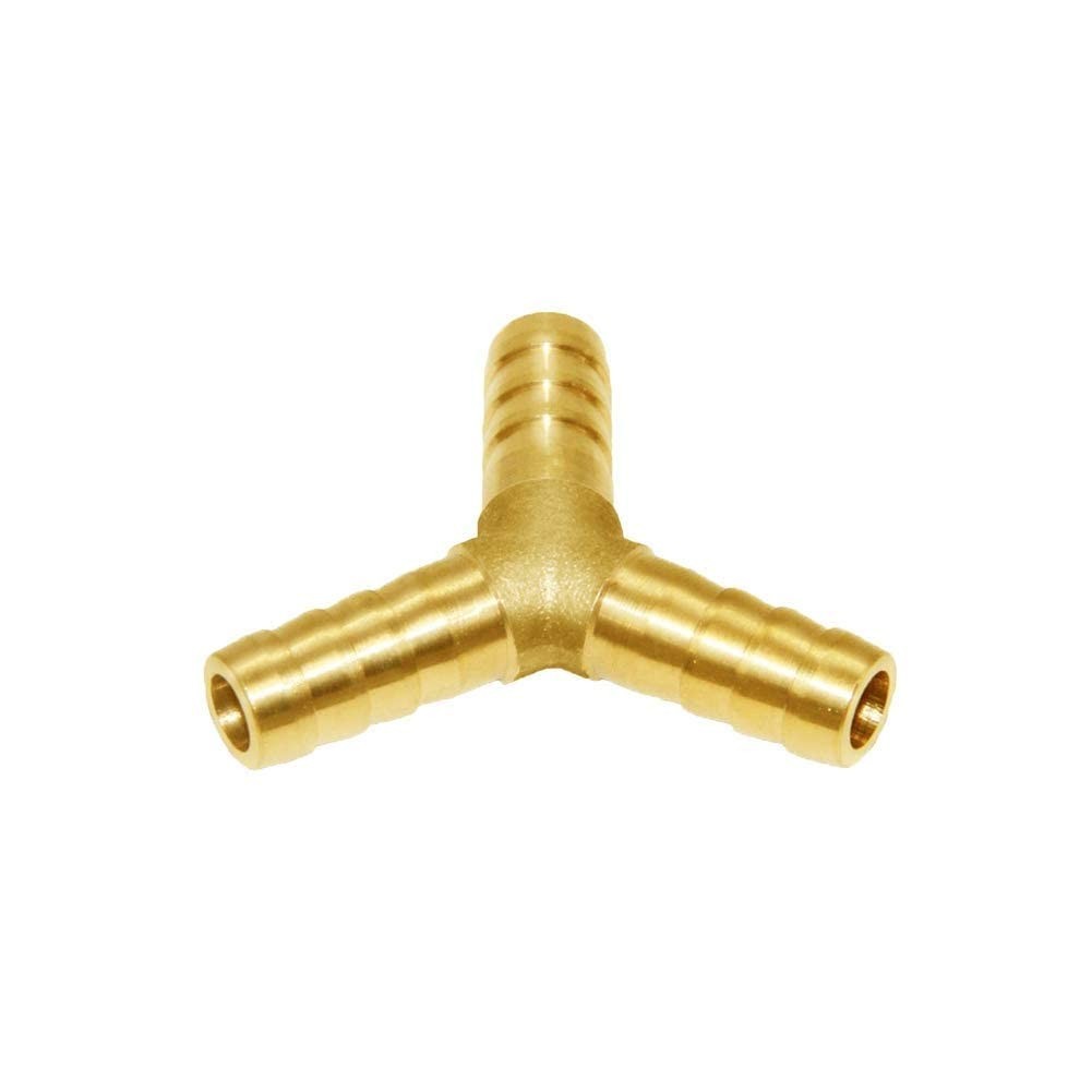 5/16″ Hose Barb Y Shaped 3 Way Union Fitting Intersection/Split Brass Water/F…