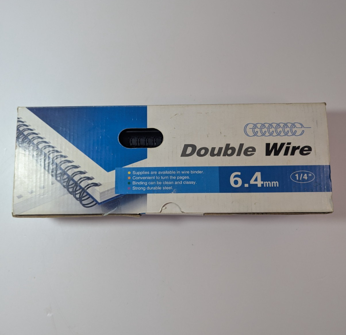 Black Double Loop Binding Wires 1/4 Inch/6.4 mm 34 Loop 100 pcs NEW