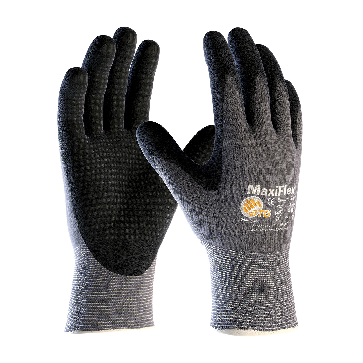 PIP 34-844 ATG MaxiFlex Endurance Micro-Dot Nitrile Coated Gloves 3 Pair SMALL