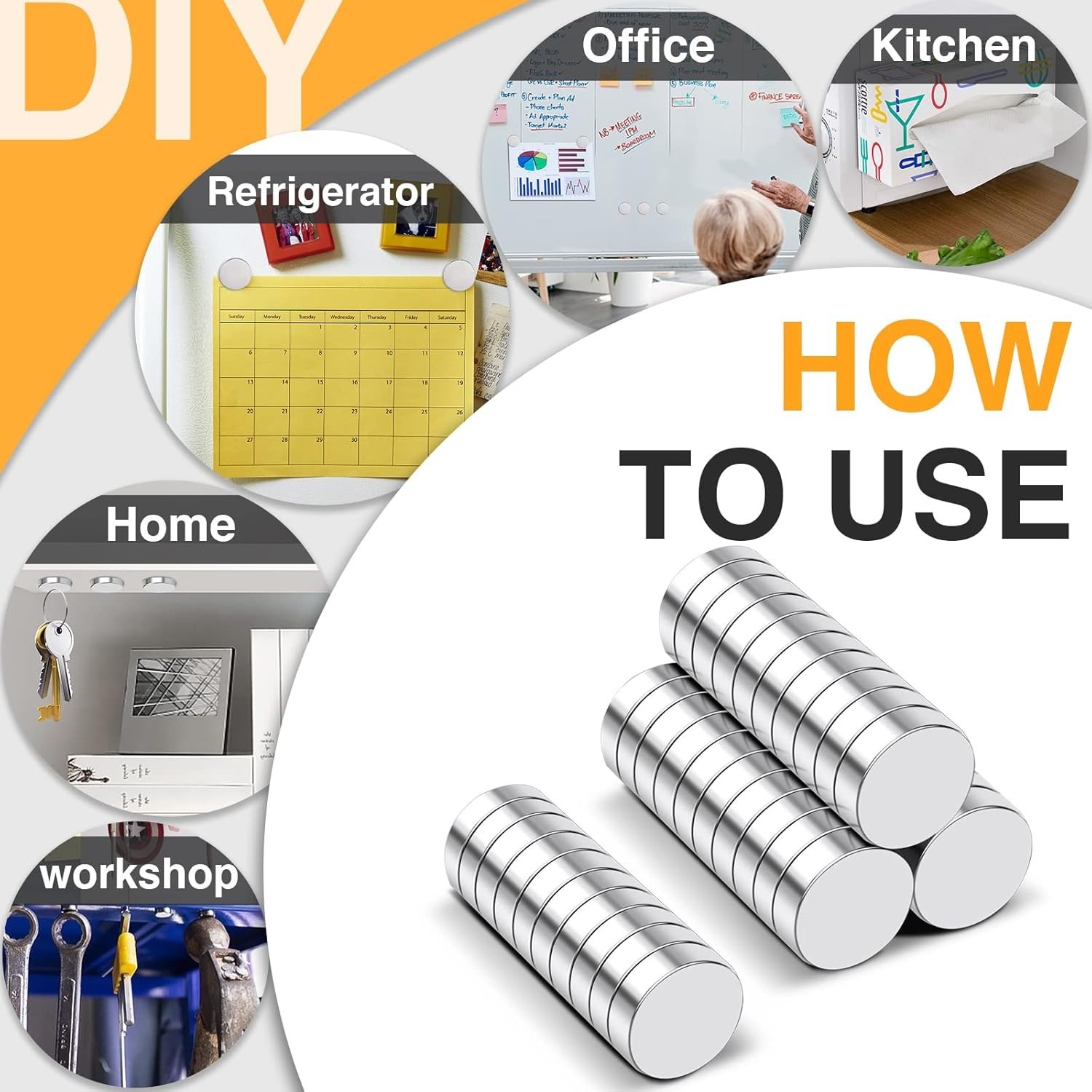 Scratch-Free Neodymium Disc Magnets 8x3mm – Perfect for Crafts & Organizing