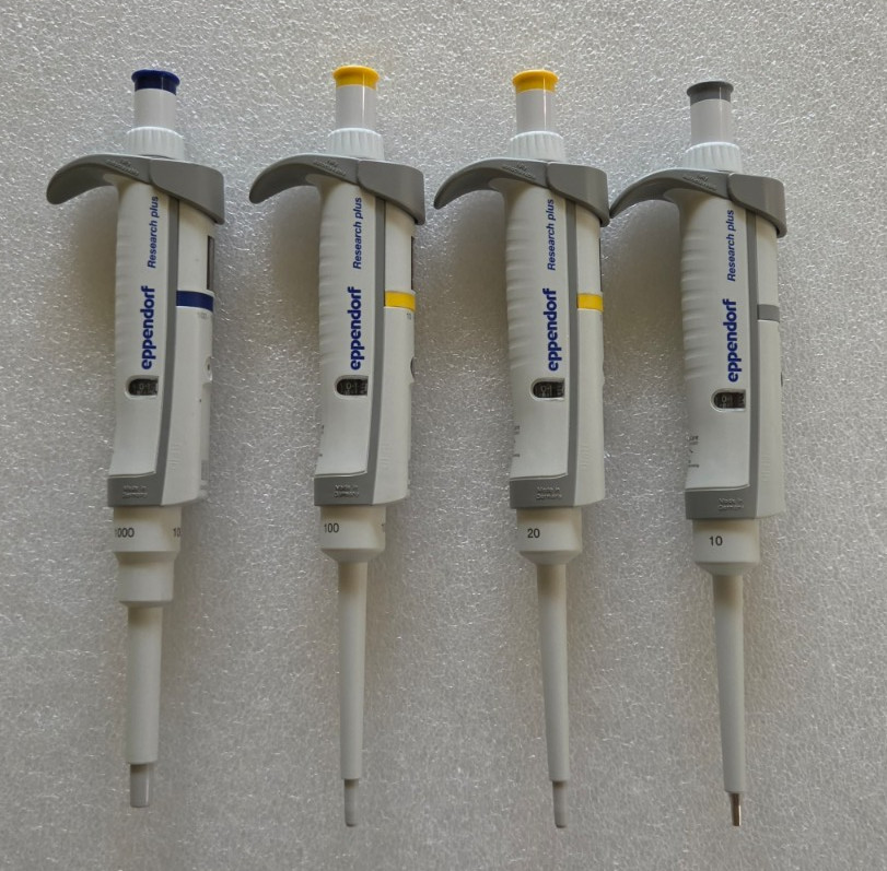 Eppendorf Research Plus Pipettes 1000 100 20 & 10 uL: Calibrated, New Seal
