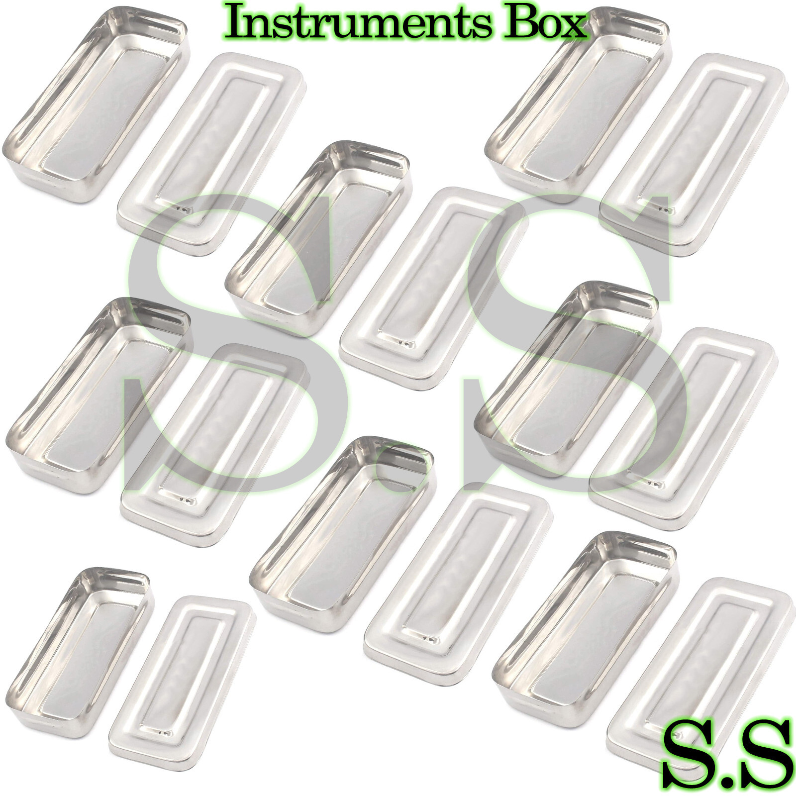 9 Instruments Box 17x7x3 Surgical Dental Instruments