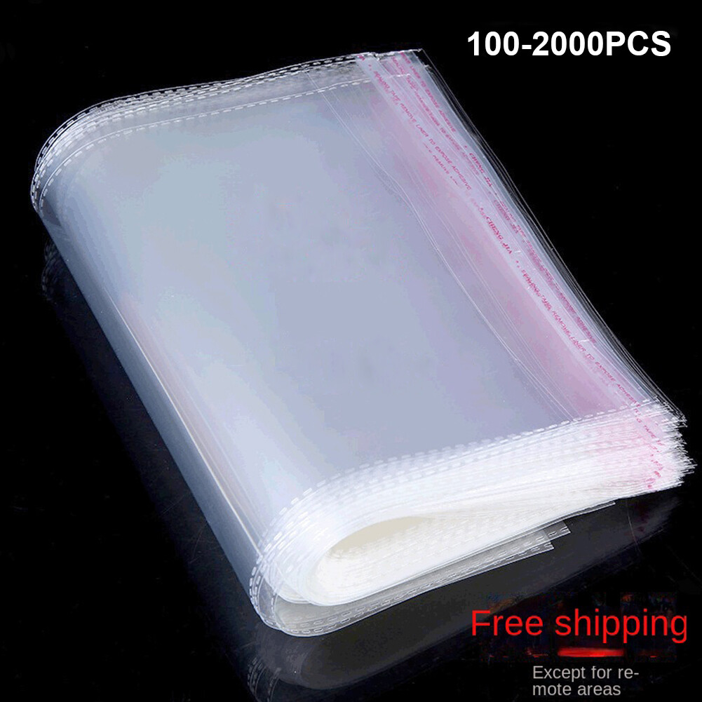 12″x15″ Clear Resealable Cello Tape OPP Poly Cellophane Plastic Bag Self Sealing