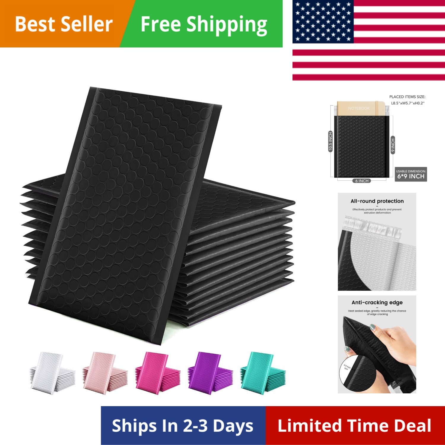 100 Pack Bubble Mailers 6×10 Inches Bubble Mailer Usable Size 6×9″ Envelopes …