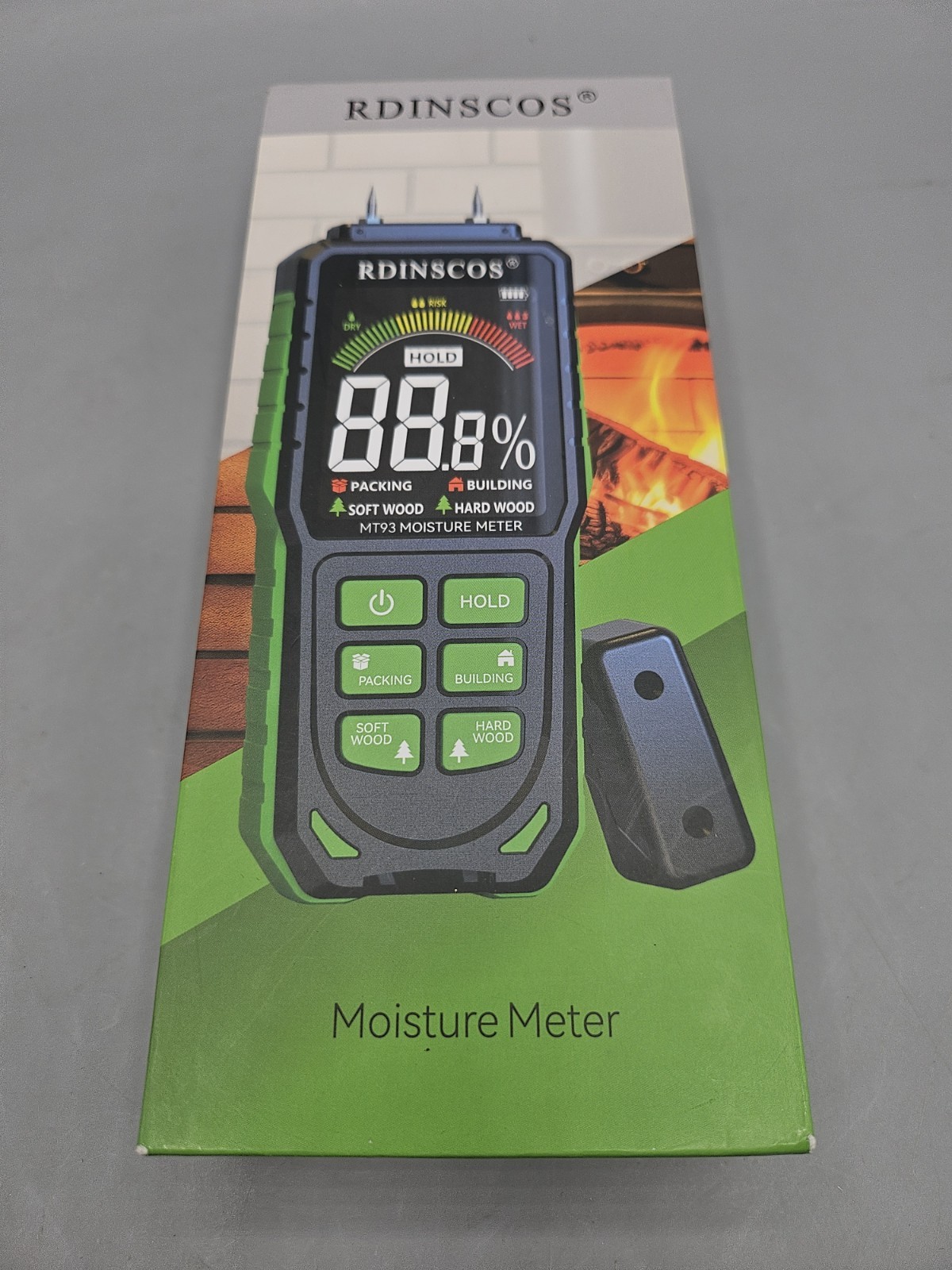 RDINSCOS Digital Wood Moisture Meter Pinless MT-28, New Open Box