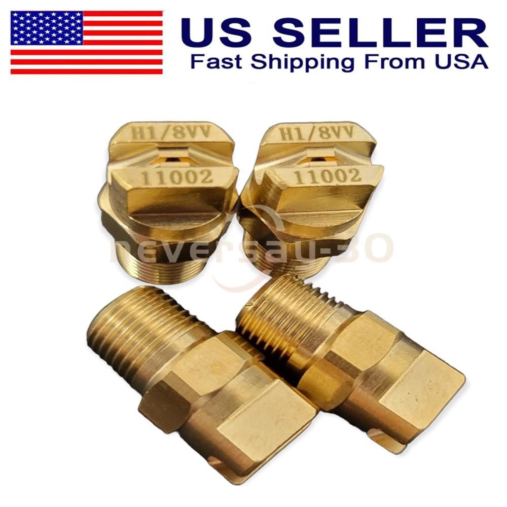 Carpet Cleaning 11002 Wand Jet Nozzle 1/8” Brass V-Jet 110-Degree (Set of 4)