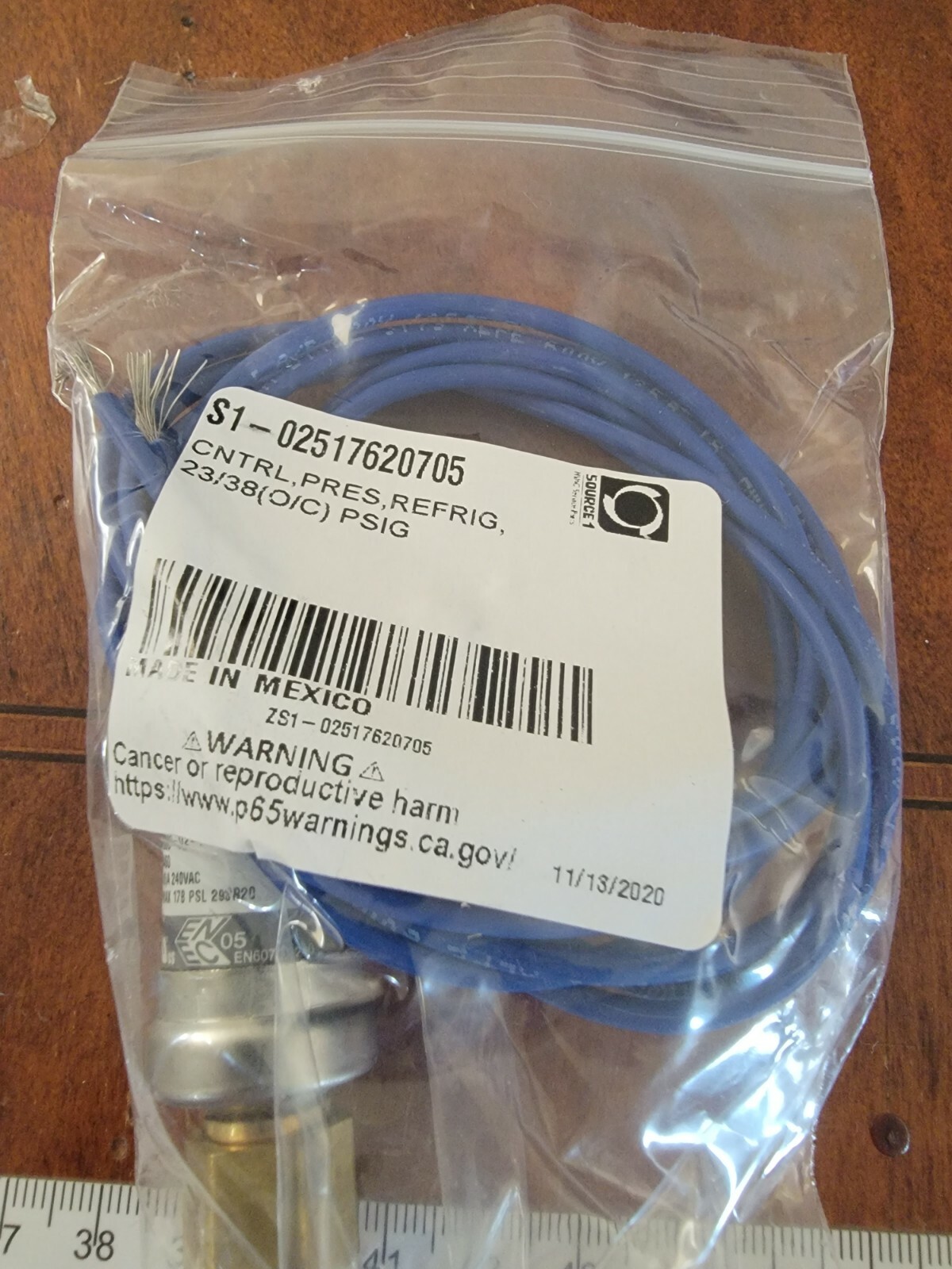 York S1-02517620705 Pressure Switch. Ps80-02-f0026 Sensata Bx312