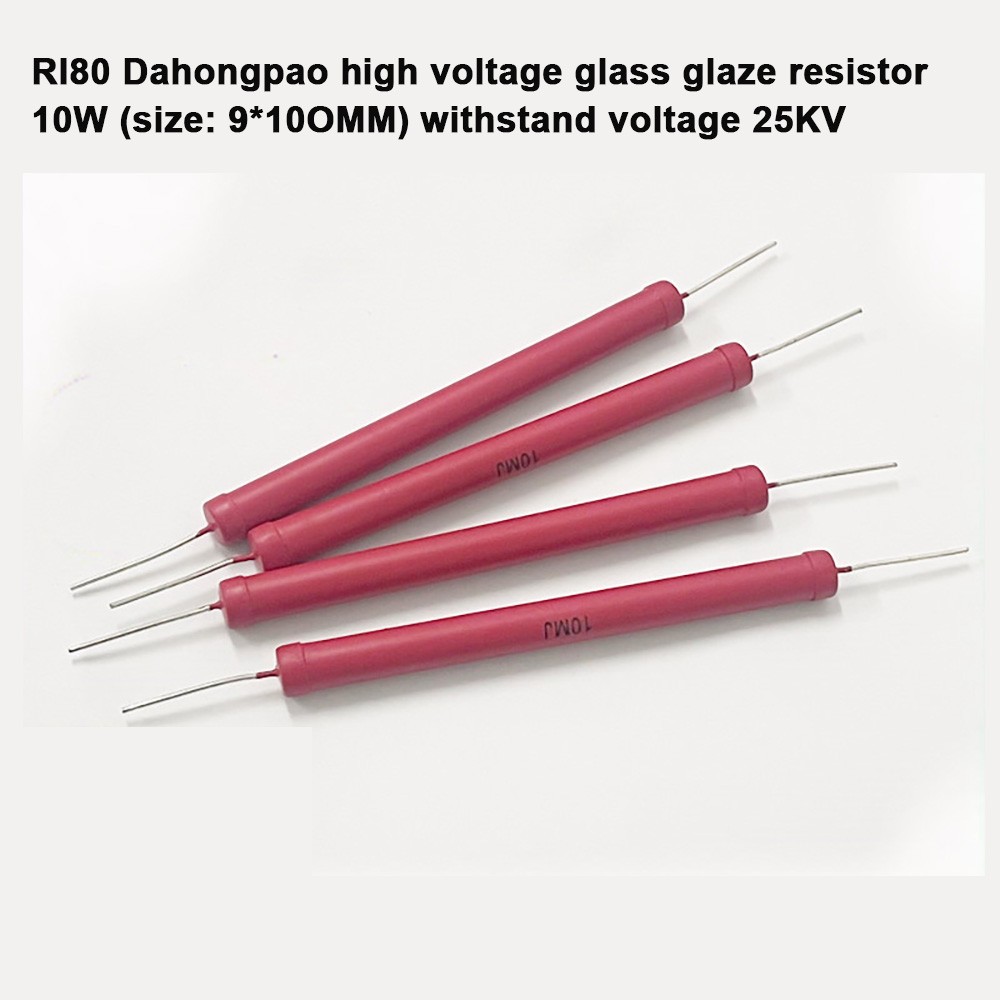 RI80 3/5/10/20/50/100W Power Rated 10R-10G Ohm High Voltage Glaze Resistor New