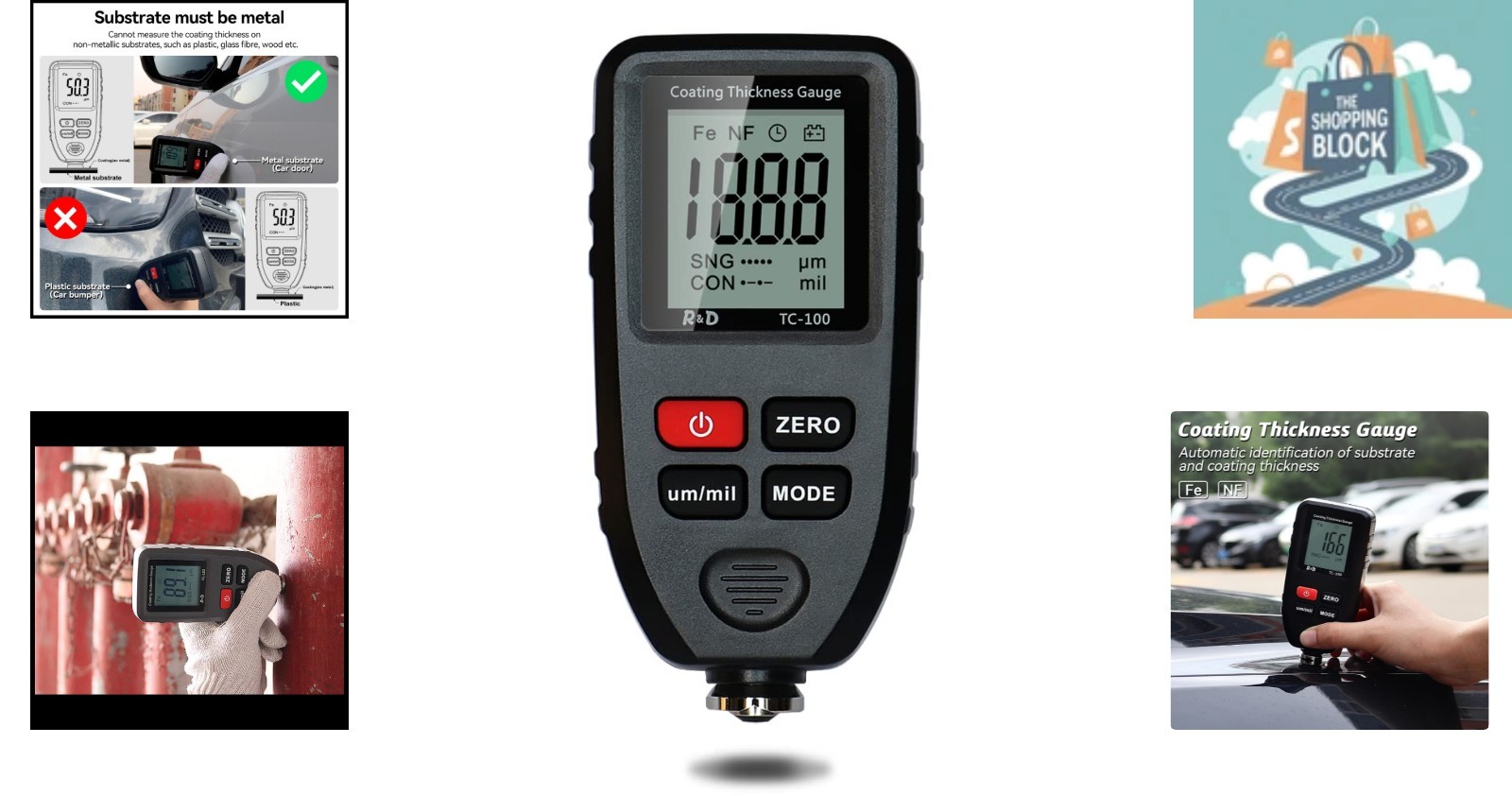 Auto Coating Thickness Meter for Steel & Aluminum – Used Car Inspection