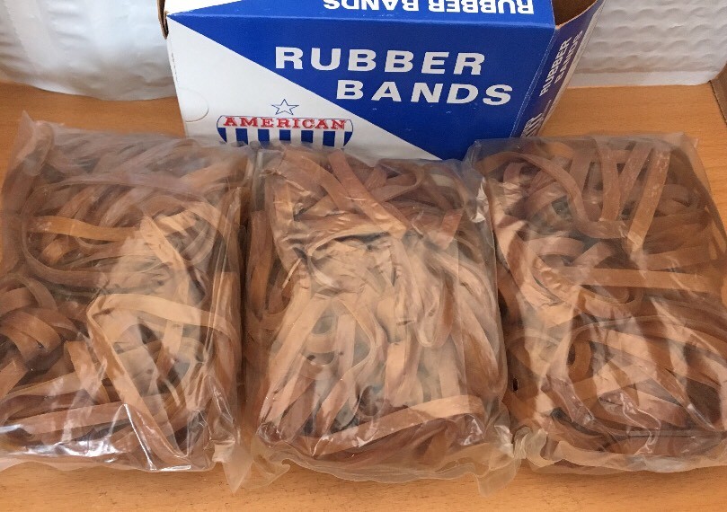Lot of 3 Pack #64 AMERICAN RUBBER BANDS 3-1/2″L x 1/4″W Aprox. 90 Count/pack