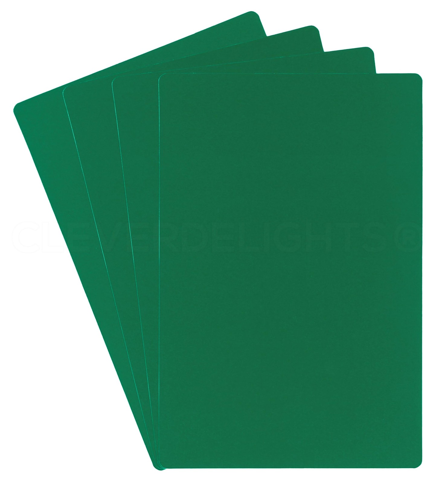 100 PCS Green Plastic Cards 4×6 Inch Waterproof Heavy Duty Blank Print Card