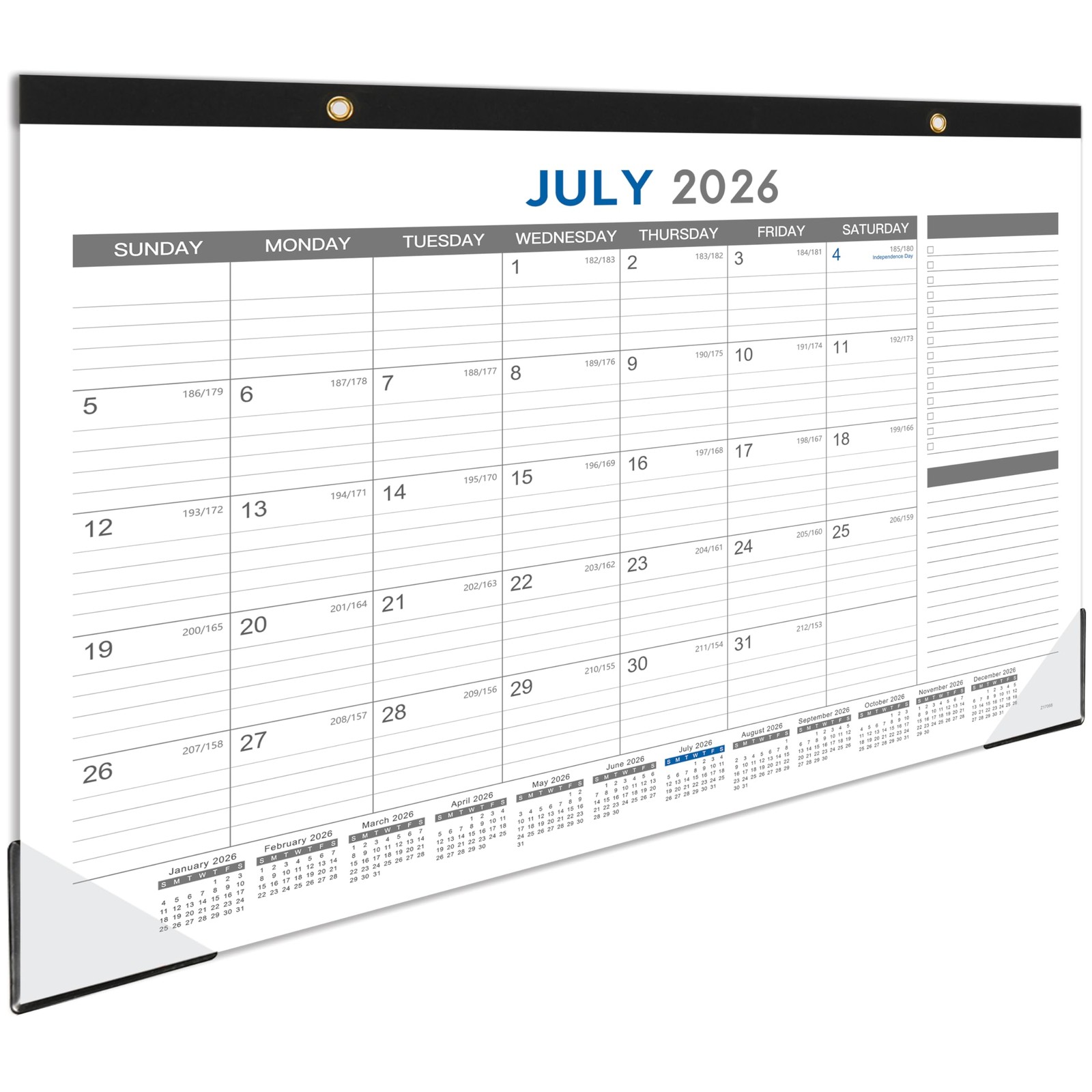 2026-2027 Large Desk Calendar Pad, 18-Month (17″ x 12″) with Corner Protectors