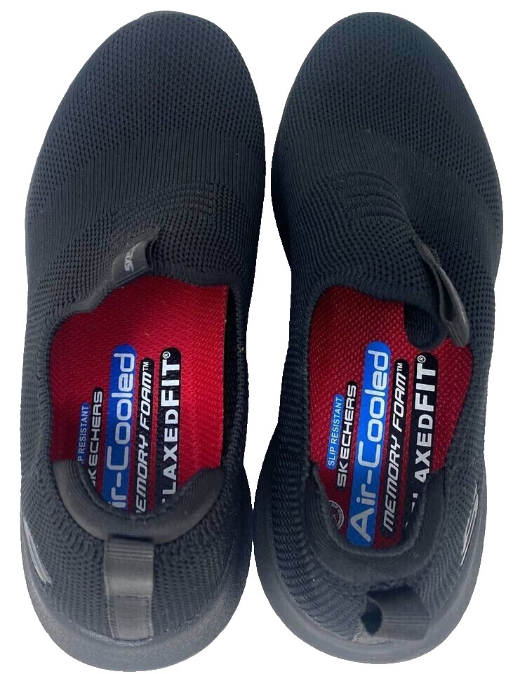 Skechers Women’s Work Slip Resistant Ultra Flex Slip On Shoes Blk Size:6.5 119F