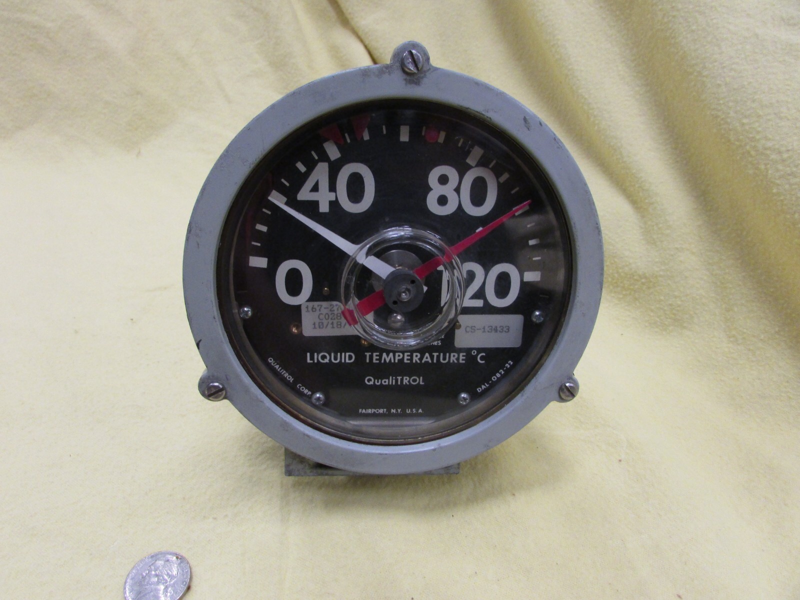 Qualitrol 167-279-01 Liquid Temperature Gauge / Switch, USED, M5