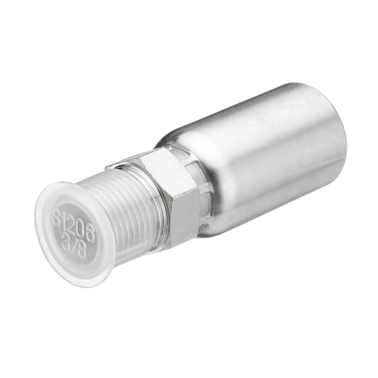 12 Pack 3/8″ Hydraulic Hose Fittings, 3/8″ I.D. Hose x 3/8″ NPTF Male with Cover