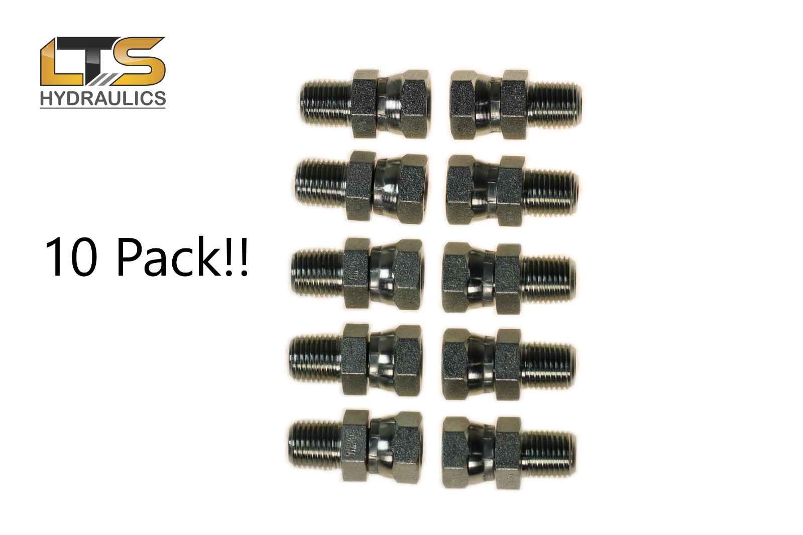 1/4″ Male Pipe NPT x 1/4″ Female Pipe Swivel NPSM 1404-04-04 TEN PACK!!!