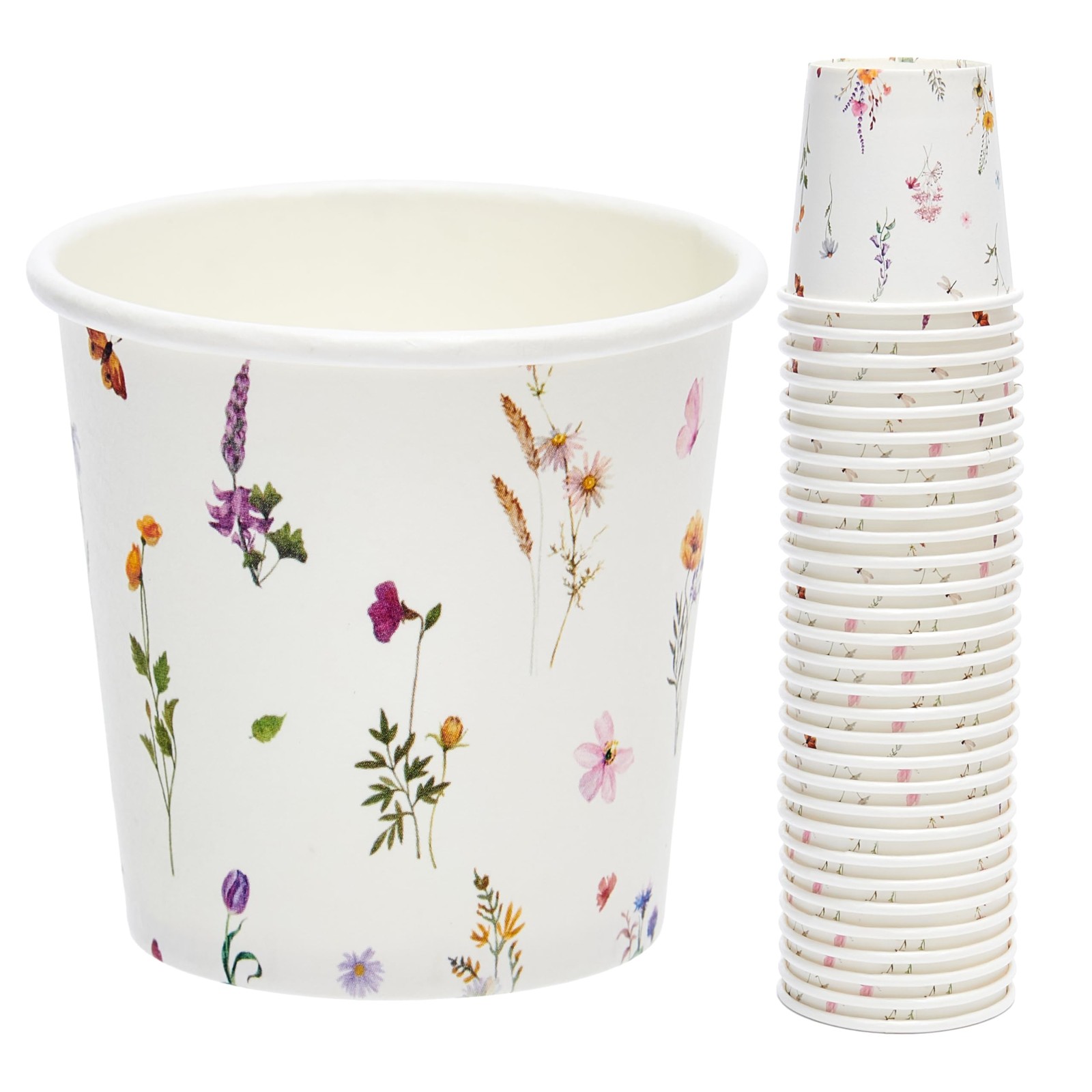 300 Pack Paper Bathroom Cups 3oz Disposable, Elegant Design White
