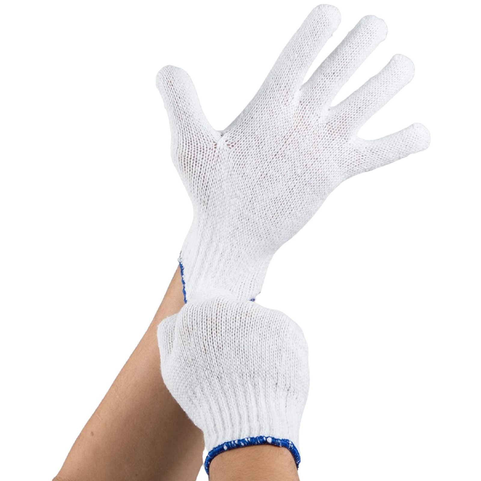 24 Pack Cotton String Knit Cotton Polyester Gloves Seamless Workwear Gloves Prot