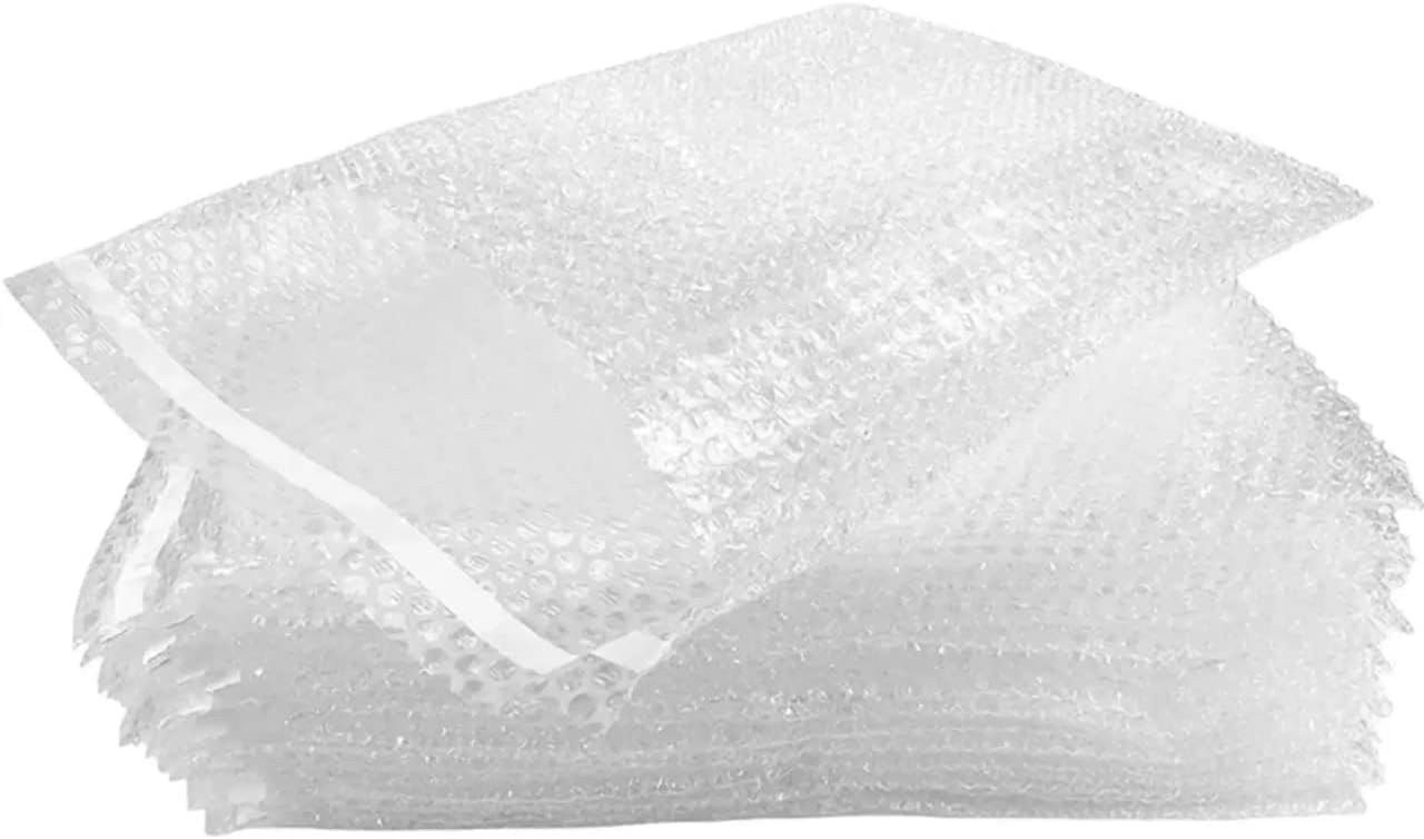 100-3×5 Bubble Out Pouches Bags Wrap Cushioning Self Seal Clear 3″ x 5″