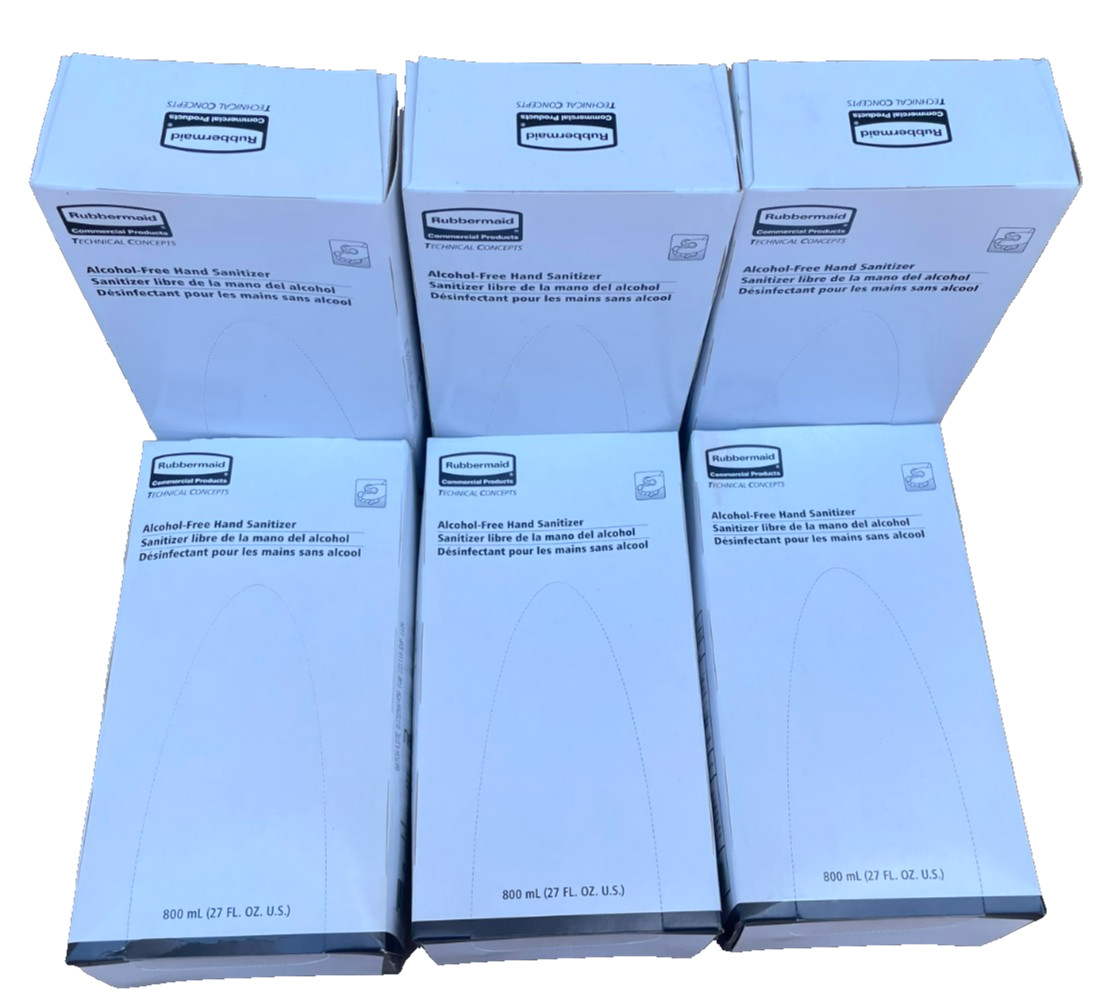 Rubbermaid FG750592 Alcohol Free Sanitizer Refill, 27 FL OZ Each (Lot of 6)