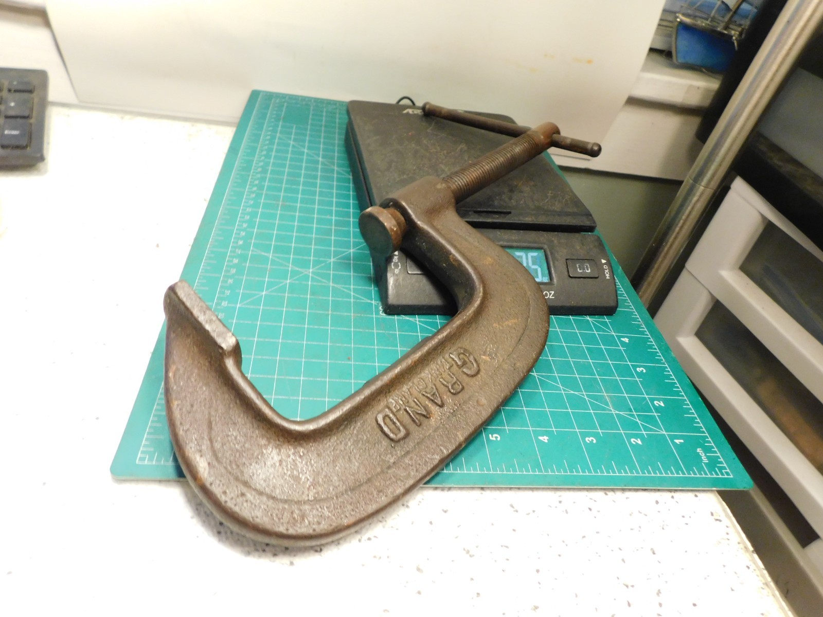 Vintage Rare “Grand Tank” Brand No.4 ASN Very heavy Duty C-Clamp USA Made