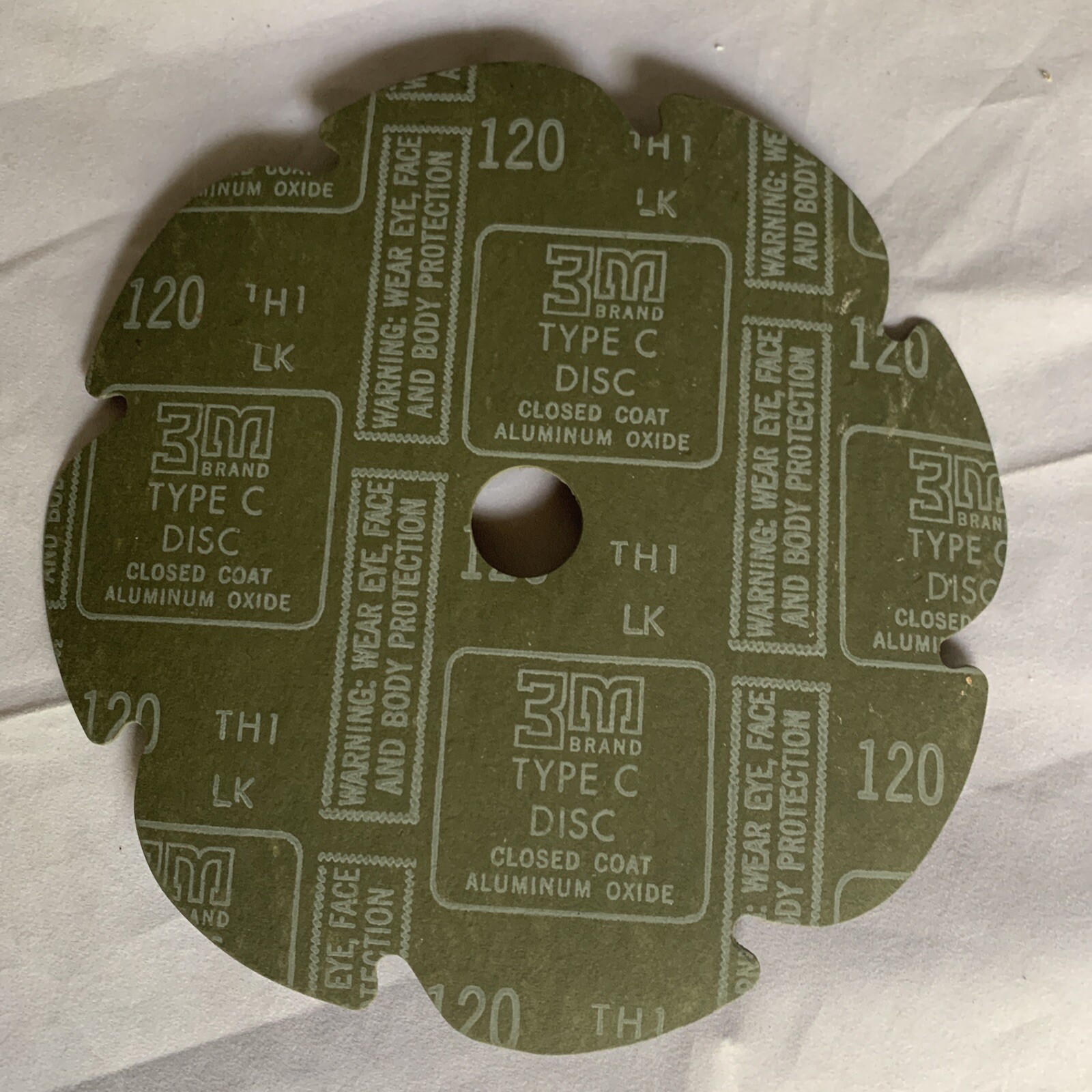 NEW 3M Type C Disc 120 N13 LK Closed Coat Aluminum Oxide Sand Paper – Pack of 20