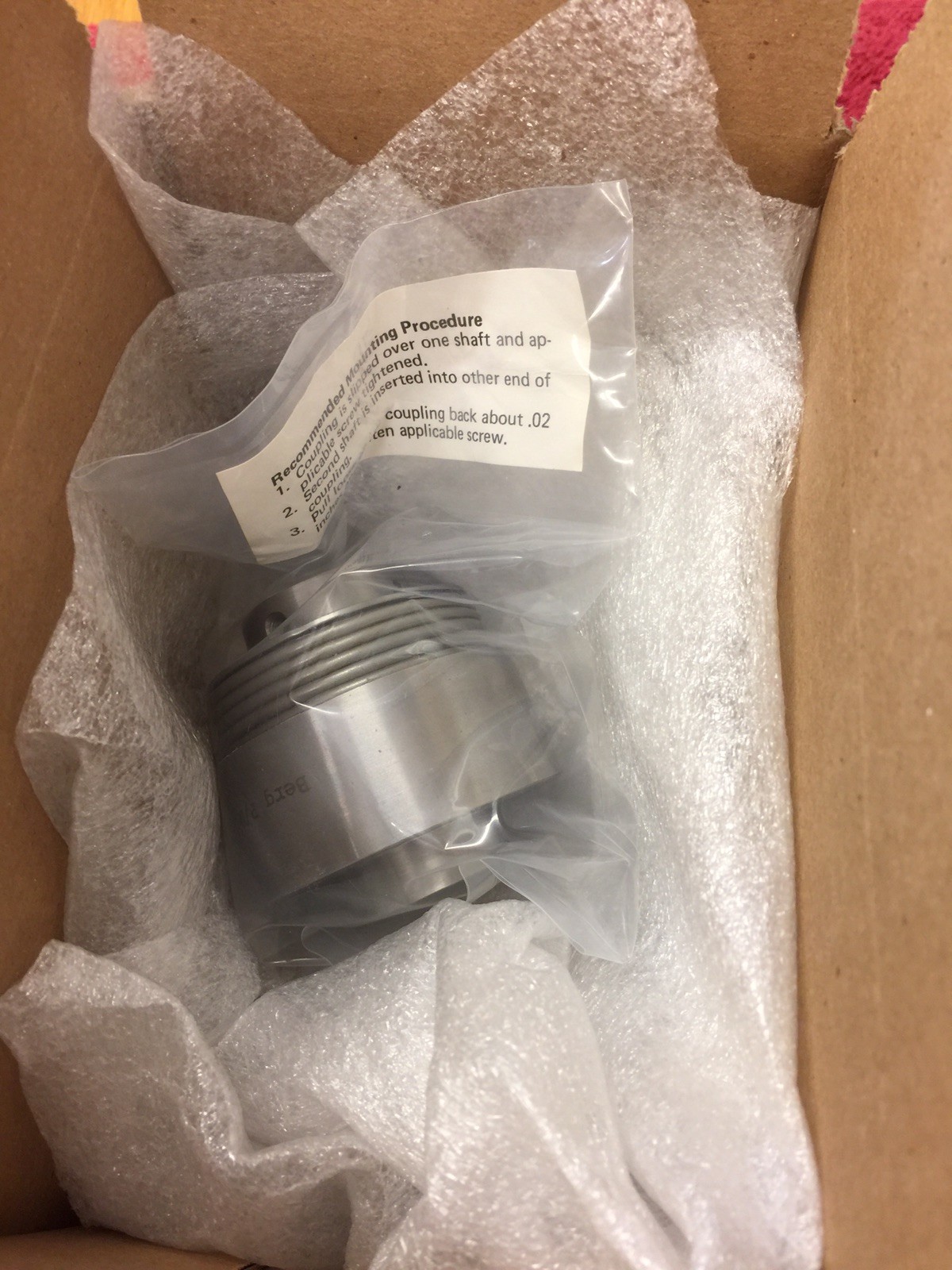 BERG STAINLESS STEEL TORQUE LIMITING SPRING WRAPPED SLIP CLUTCH 1/2” BORE NEW !