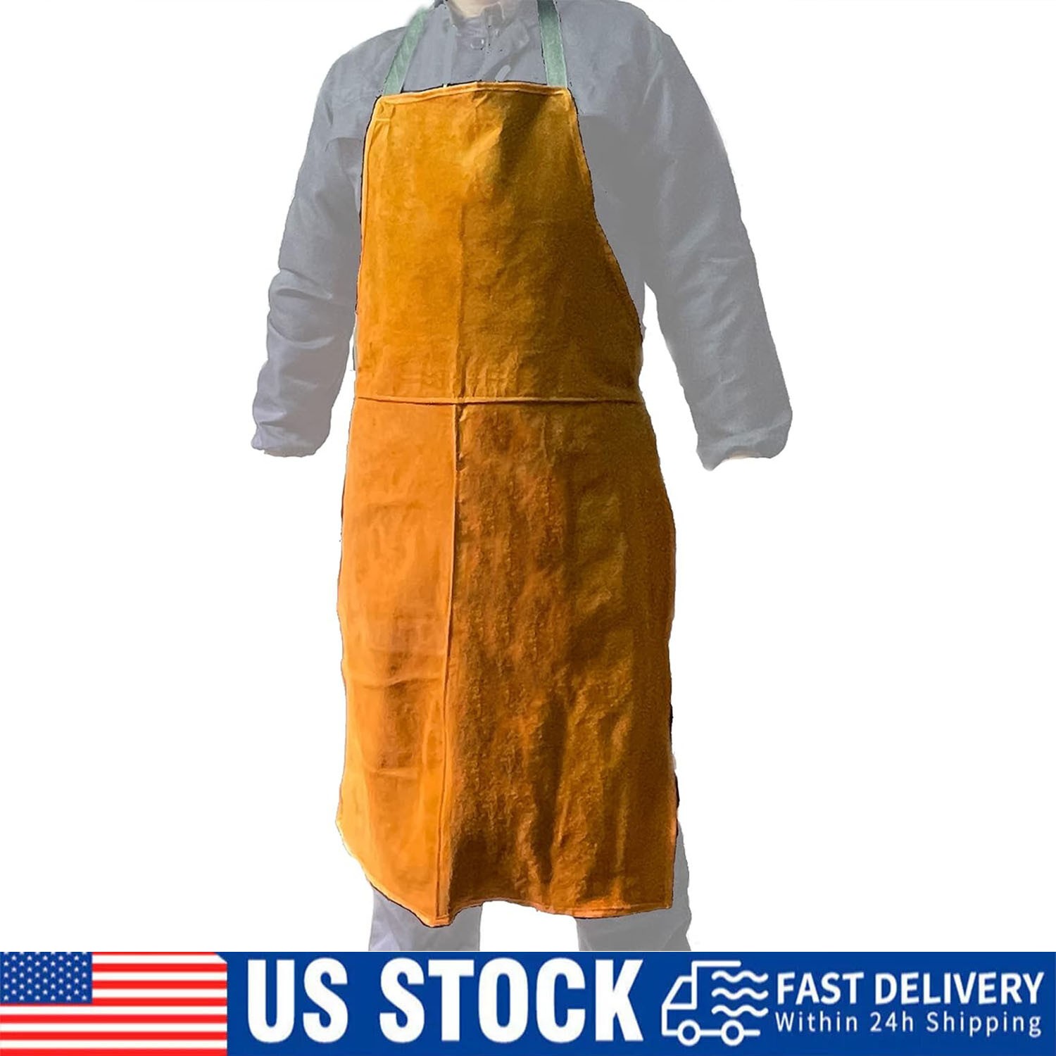 Leather Welding Apron Flame Retardant Heavy Duty Welder Protective Safety Work..