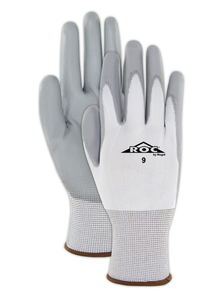 ROC Lightweight Polyurethane Palm Coated Work Gloves, 24 Pairs, GP139