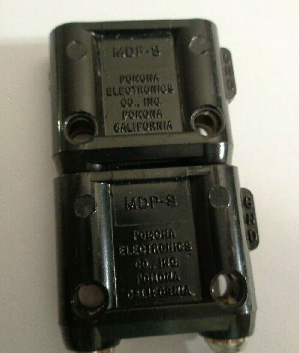 4 pieces / 2 Pairs of New Pomona MDP-S Double or Dual Banana Plug Connectors.
