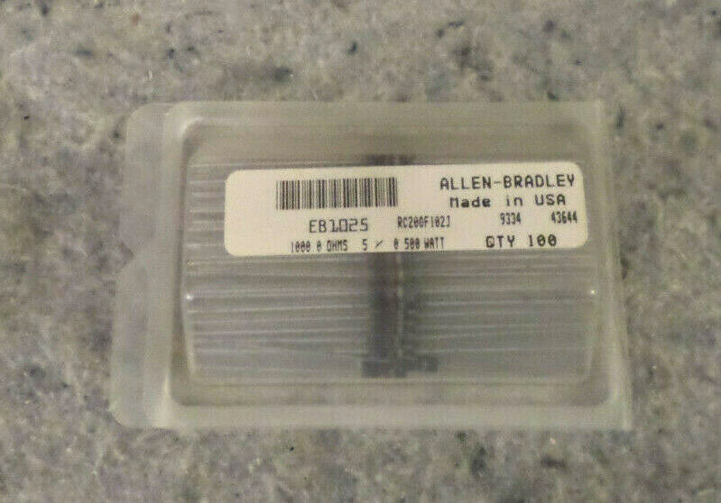 Allen-Bradley 1000.0 ohms ,1/2 Watt, fixed Resistors, RC20GF102J 9334 (C4B4)
