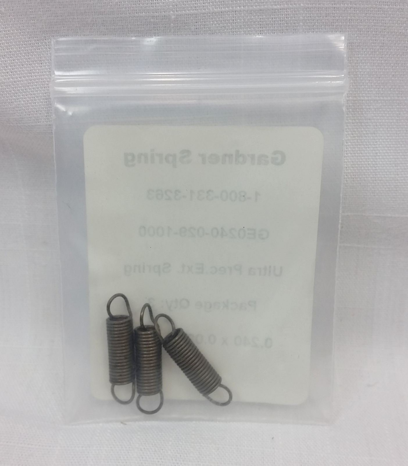 Gardner Spring 0.24″ OD, 1.74″ Max Length GE0240-029-1000 5.5 Lb/In Lot of 3