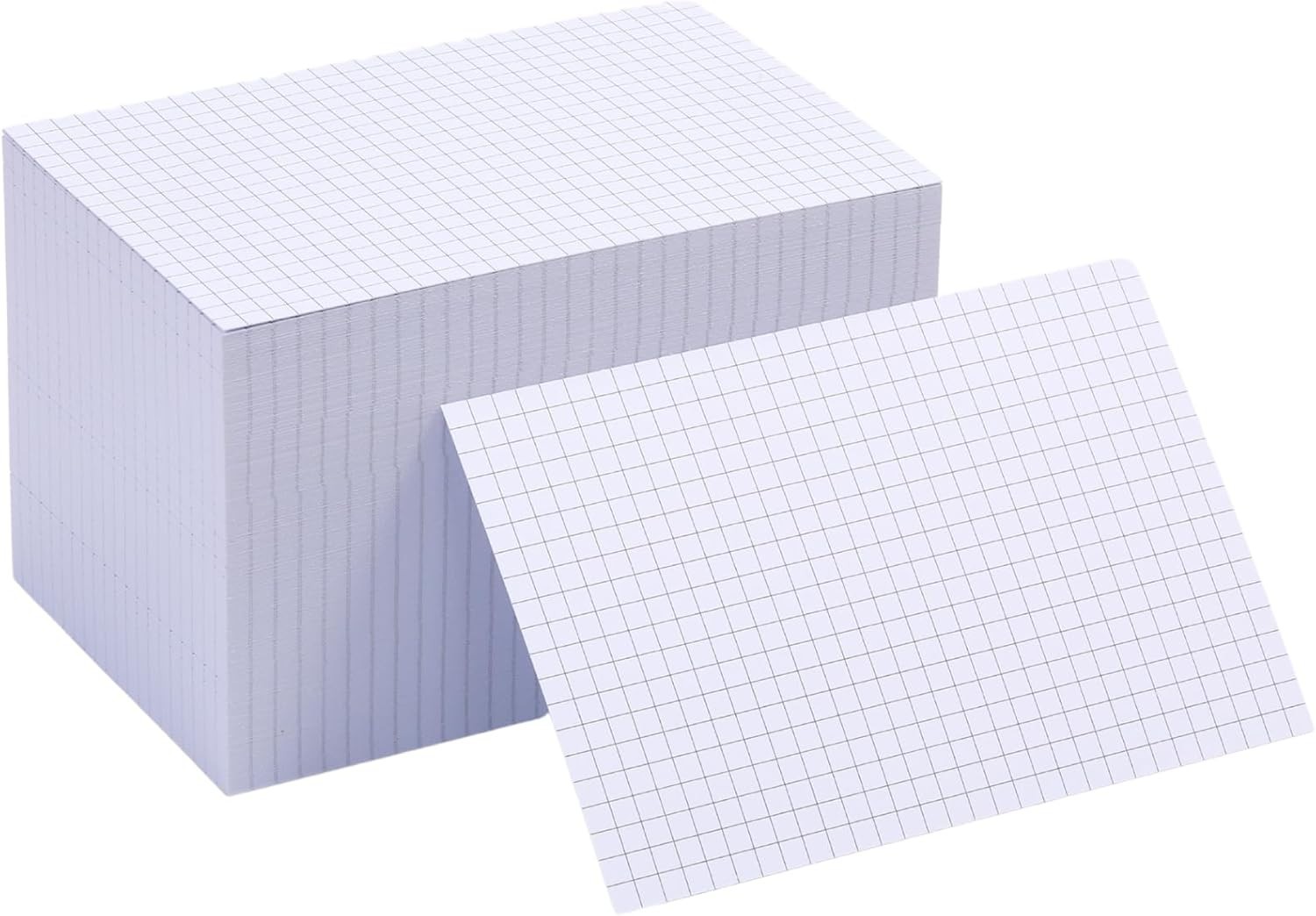 Extra Heavyweight Grid Index Cards 4×6 Inch 92lb Weight Double Sided Graph Ru