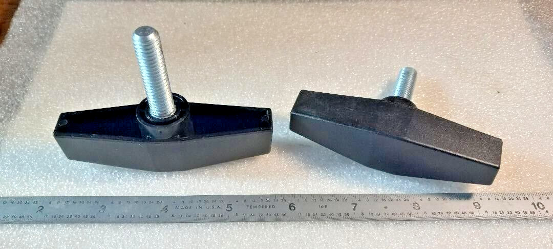 3/8″ THUMB SCREW WING KNOB BLACK- 2 pcs