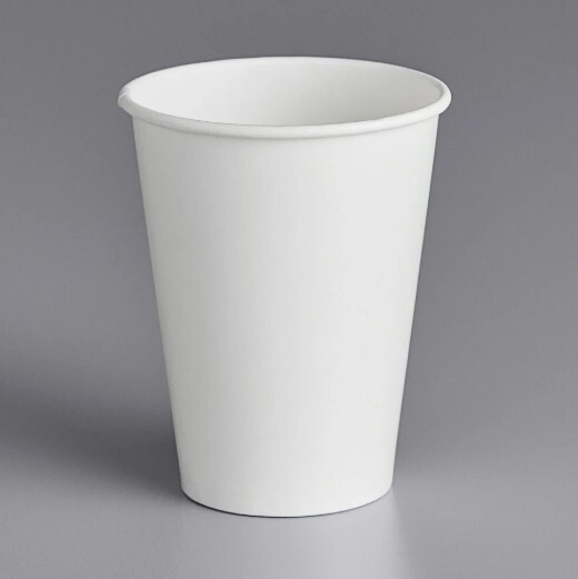 16oz Disposable Paper Cups for Hot Drinking White and Brown