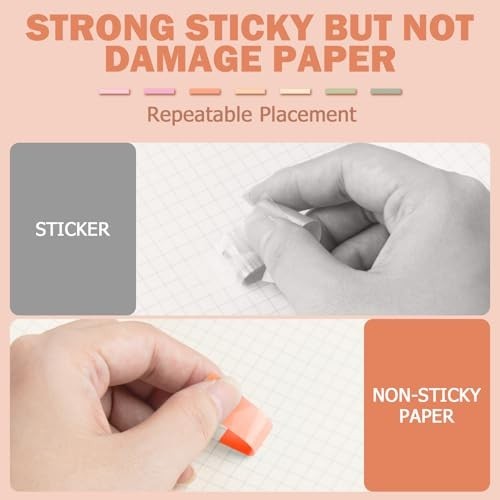 800 Pcs Book Tabs for Annotating Sticky Tabs Morandi Colors Writeable
