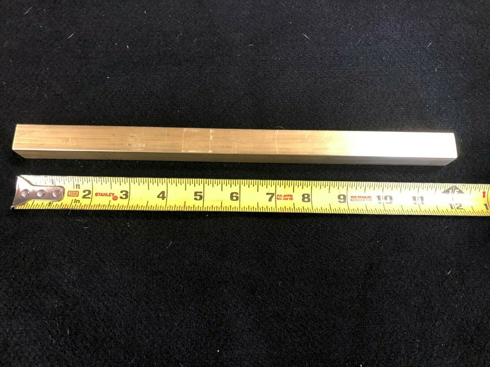 5/8″ square bar 360 Brass x 12.00″ long Lathe or milling Stock