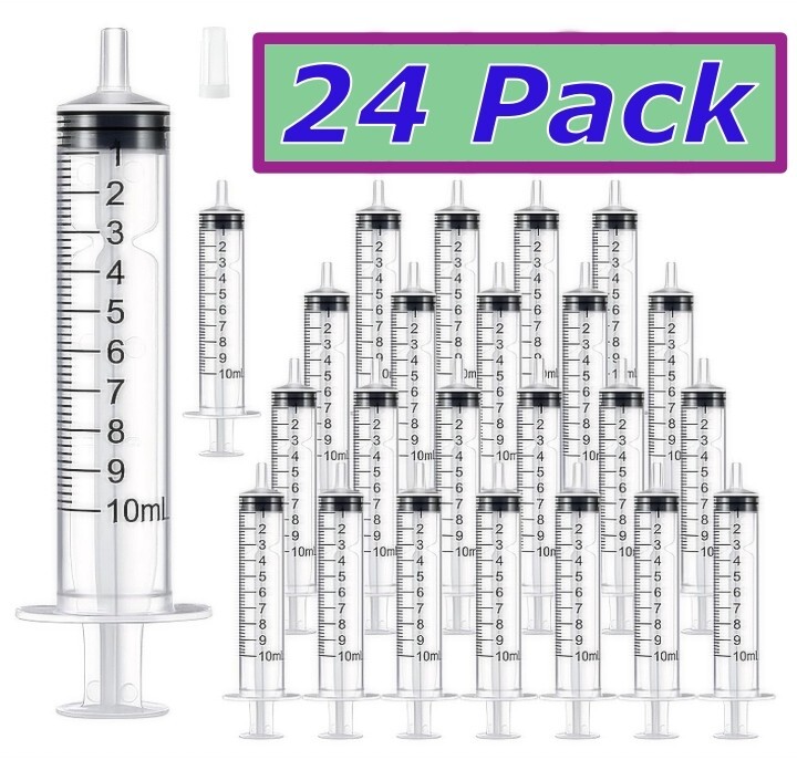 Syringes without needles 10ml Syringes 10ml Plastic Syringes 10 ml 24 Pack 10g