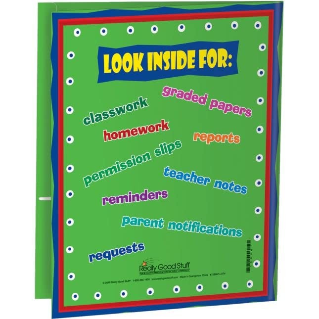 OnceAWeek TakeHome Laminated File Folders Set 12 Classroom 9.5×12 Inch