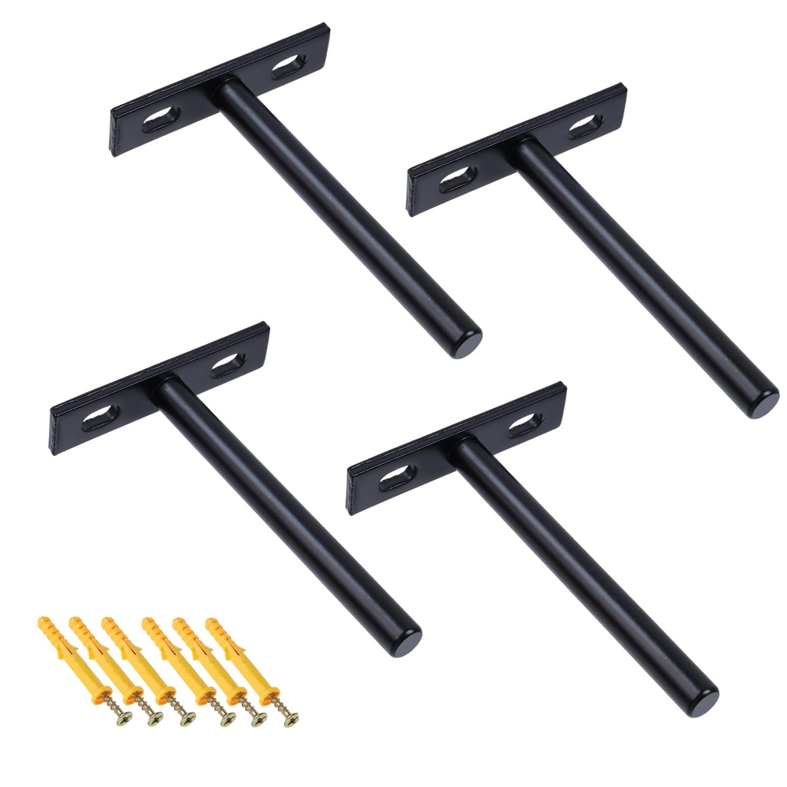Floating Shelf Brackets 4-inch Heavy Duty Hidden Brackets Black Invisible She…