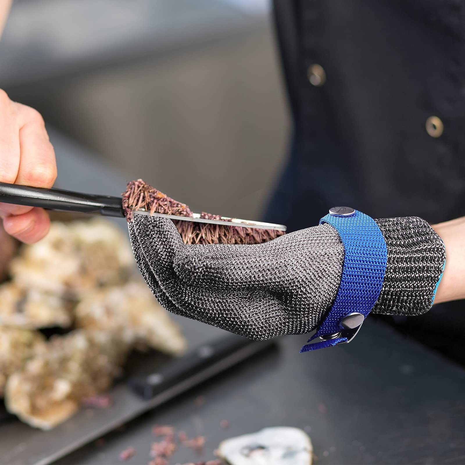 Level 9 Cut Proof Gloves Chainmail Gloves Kitchen Glove For Fish Meat Cutting Wo