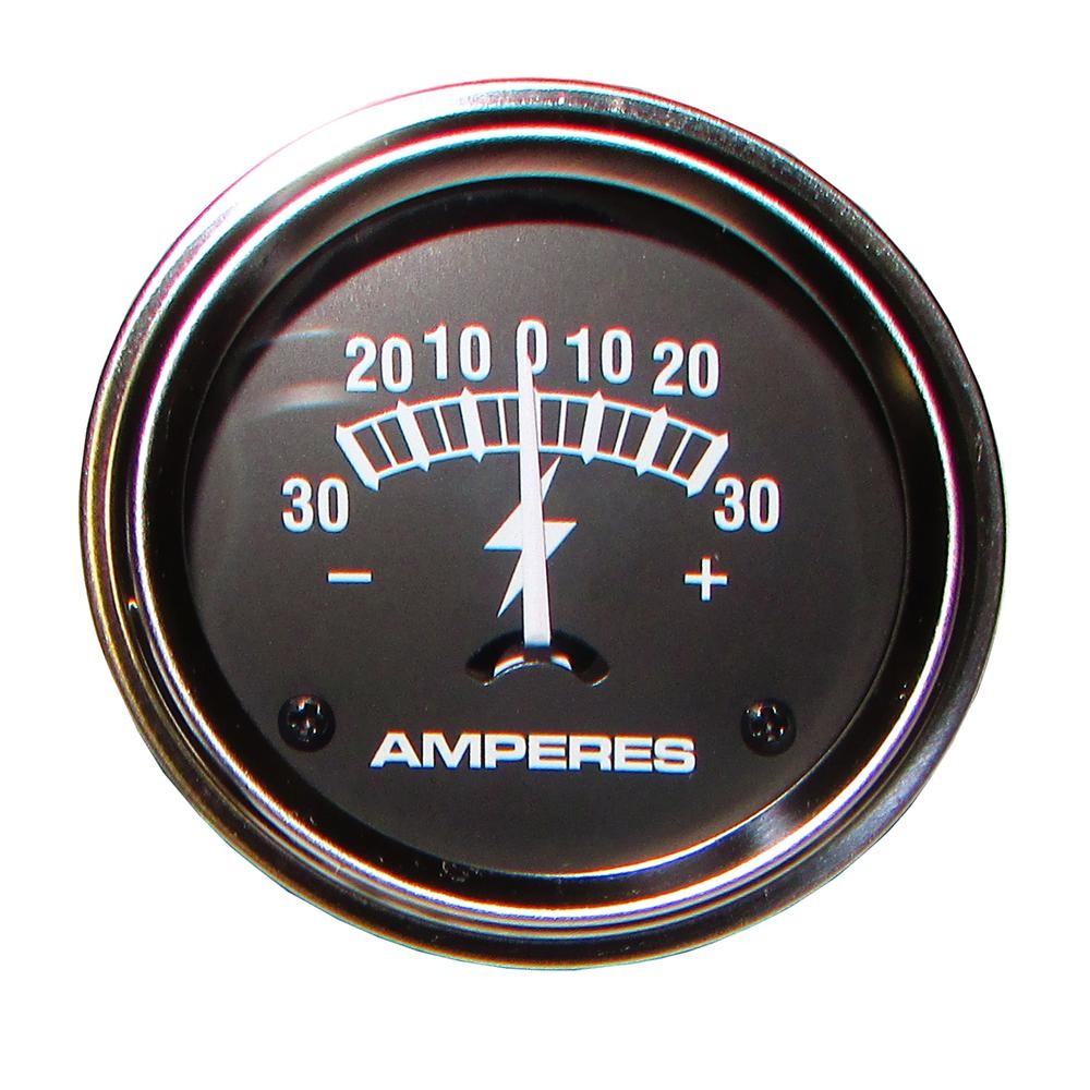Universal 30 AMP Ammeter Gauge for Various Tractors & Equipment (Fits 2″ Hole)