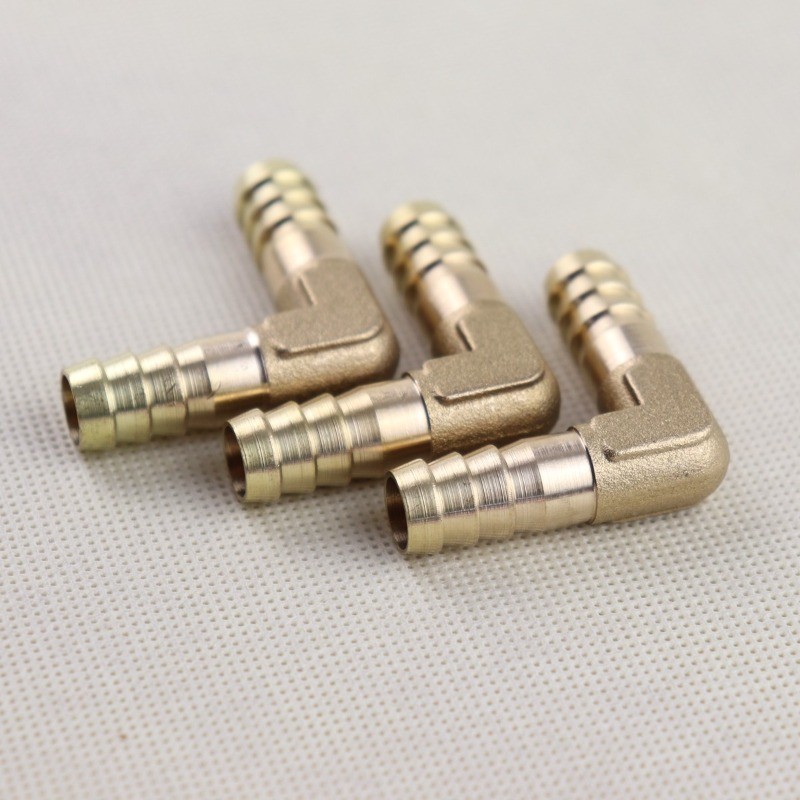 3Pcs Brass Barbed Tube Pipe Fitting Hose Barb Elbow 90 Degree (3/8″ x 3/8″) NEW